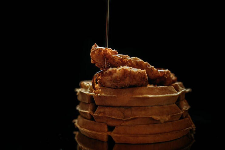 Chicken n waffles drizzle